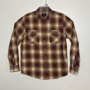 Pendleton Brown and Blue Plaid Men's Shirt